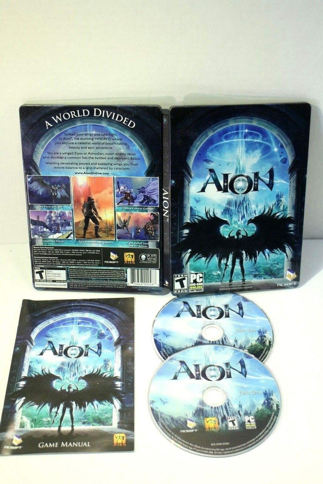 Aion PC- DVD Rom Game Metal Case Version Steel Book Edition (2009)