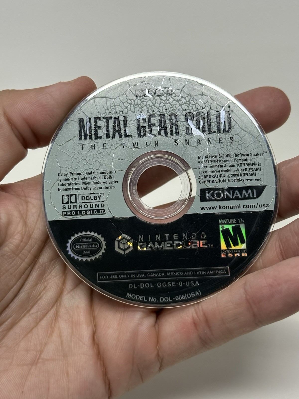 Metal Gear Solid The Twin Snakes Nintendo GameCube Pristine Disc 1 Only Tested