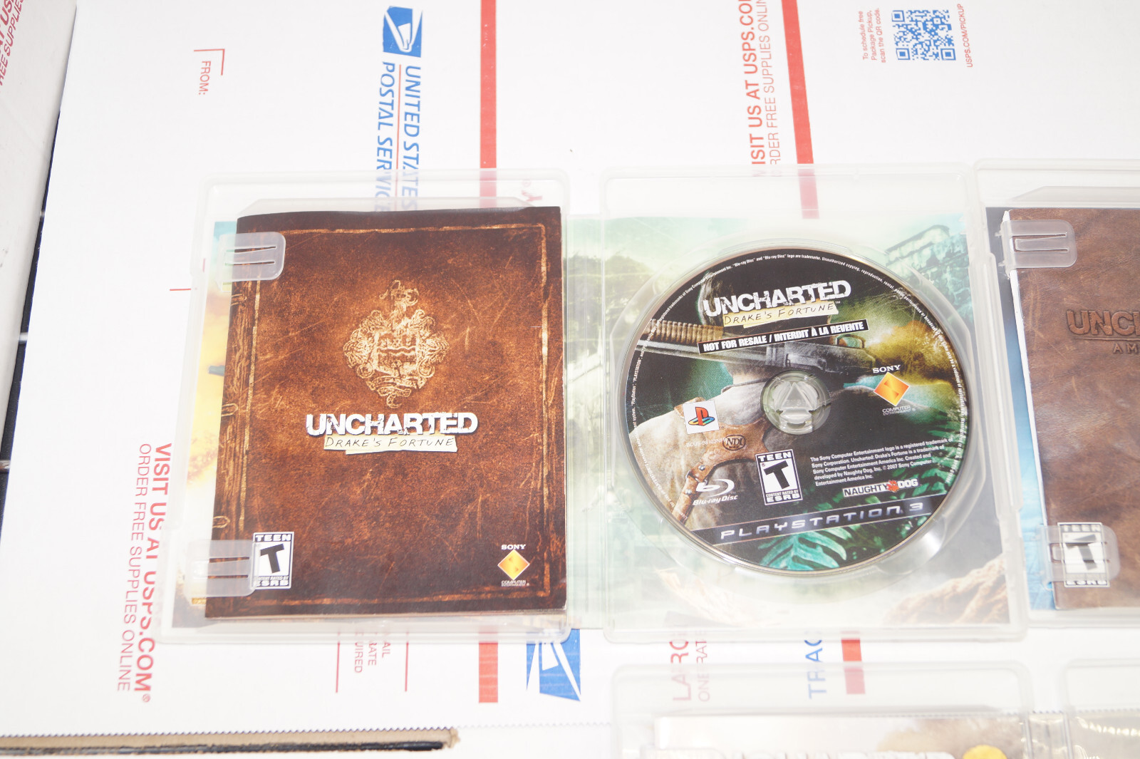 Sony PlayStation 3 PS3 Uncharted 1 2 3 Trilogy Bundle Lot Action Game Complete
