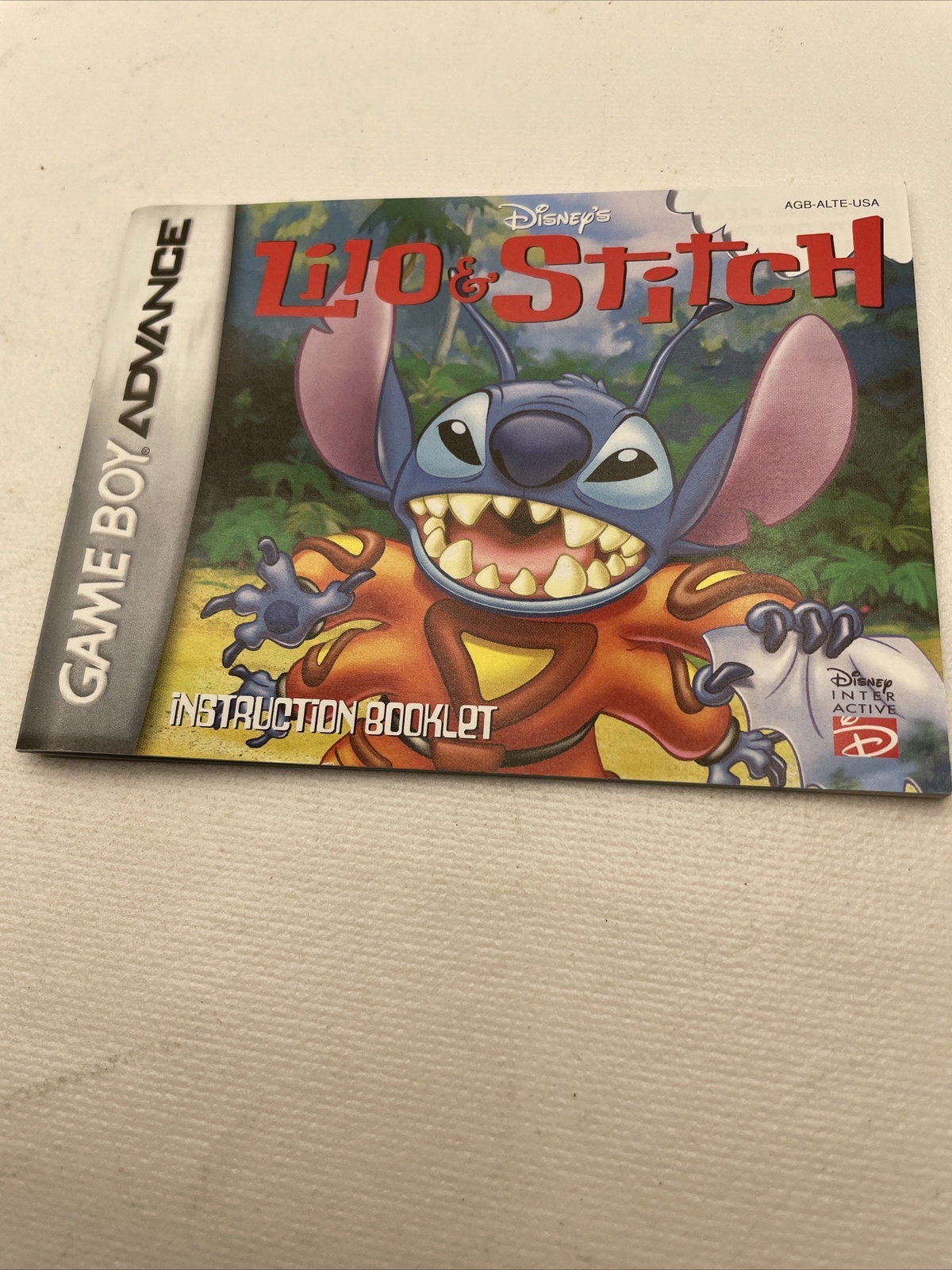 Lilo & Stitch Nintendo Game Boy Advance Instruction Manual ONLY