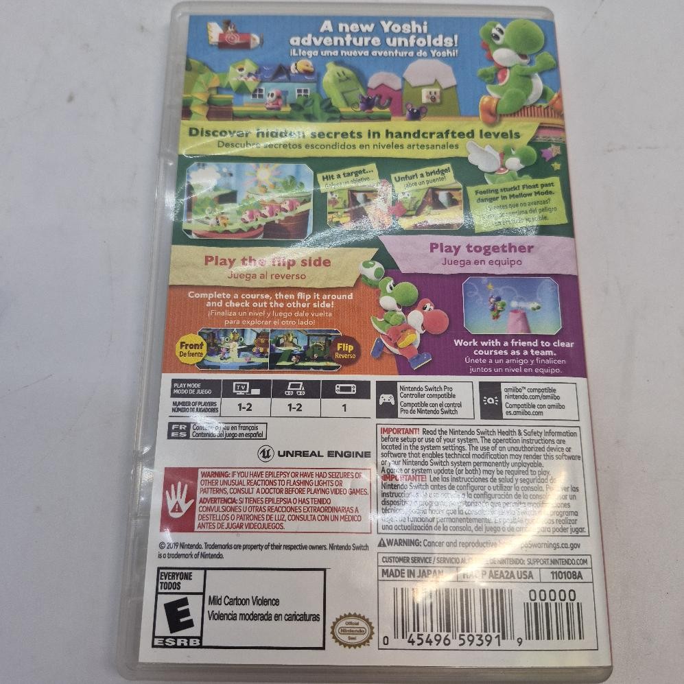 Yoshi’s Crafted World Nintendo Switch Complete In Box CIB (GO1069256)