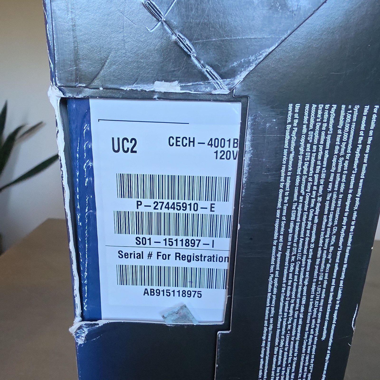 NEW SEALED Sony PS3 250GB CECH-401B Uncharted 3 Bundle GOTY edition Fast Ship!