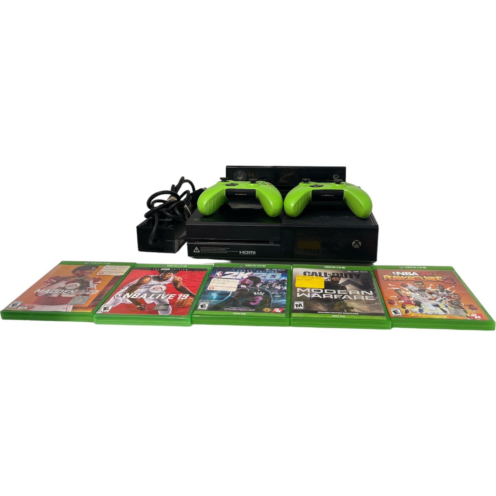Microsoft Xbox One Console Model 1540 Pwr Cord 2 Controller Cables Game Bundle