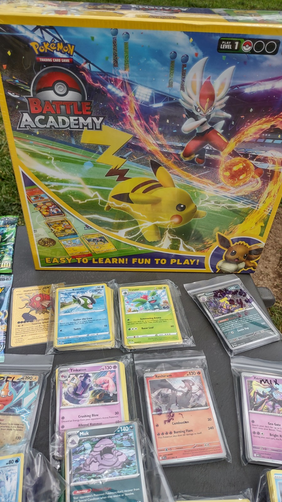 Pokemon collection – game, tins, fan made, Japanese decks, 540 cards