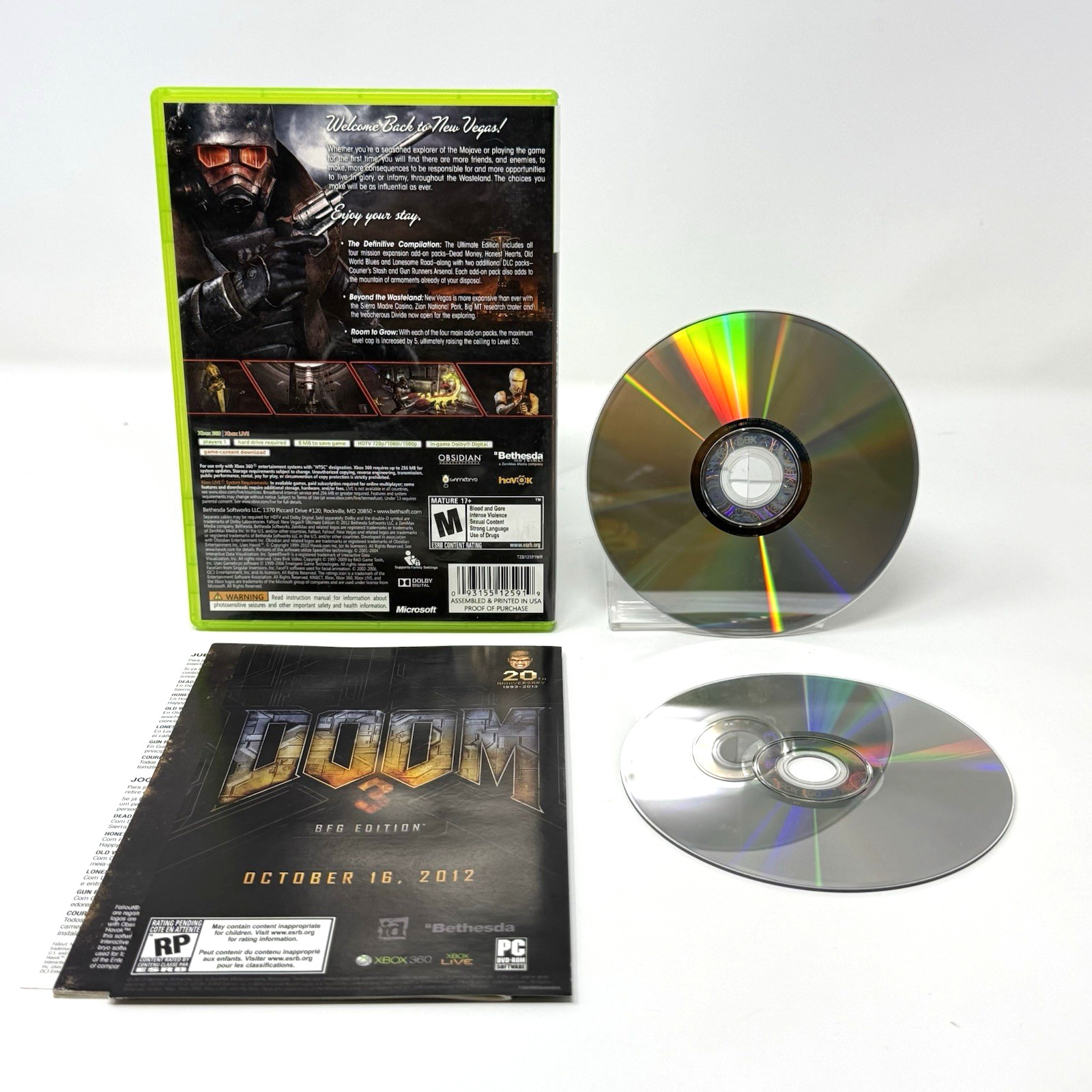 Fallout New Vegas Ultimate Edition Xbox 360 Complete CIB Tested 2 Disc Set