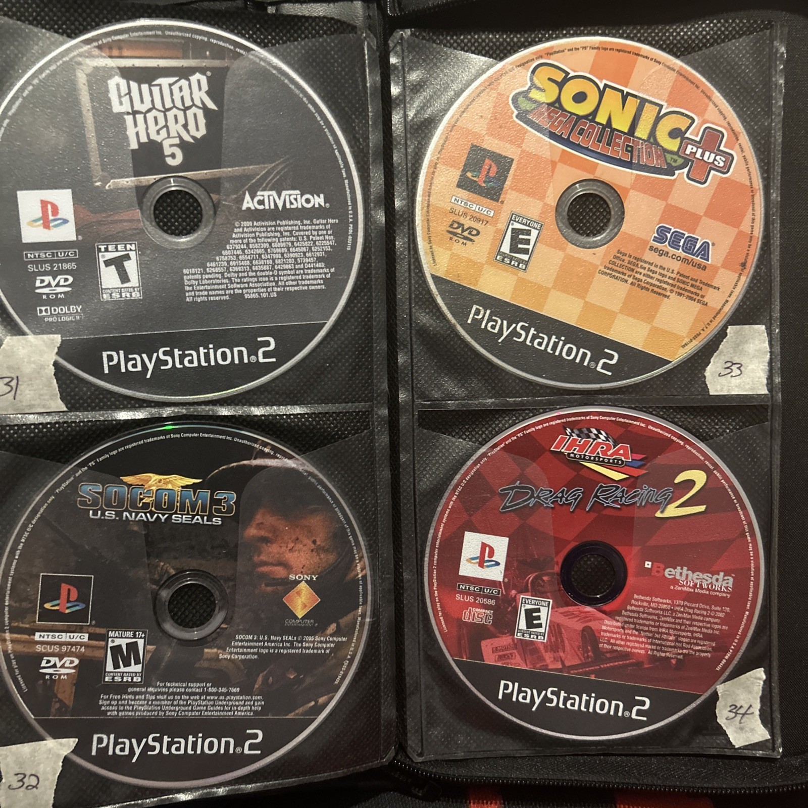 38 PlayStation 2 Game Lot In Binder