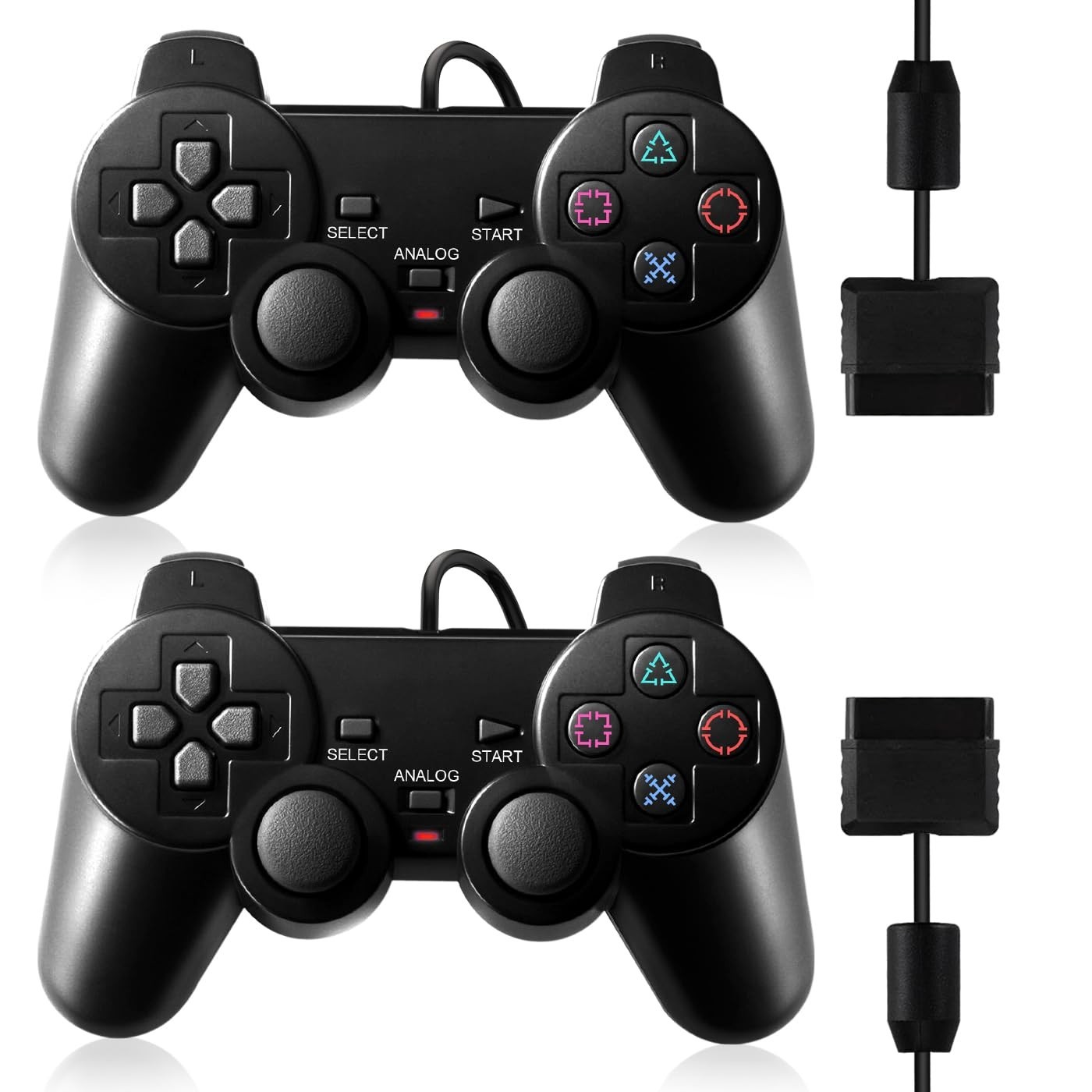PS2 Controller, 2 Packs Wired Controller Compatible with PS2/PS2 Slim/PS1, PS…