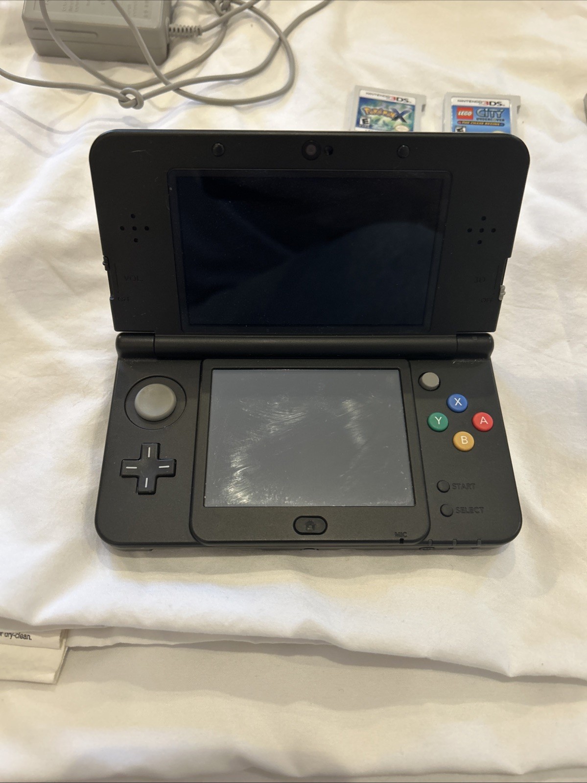 New Nintendo 3DS Mario Edition Bundle Pokemon X Mario Kart 7 OEM Charger Case