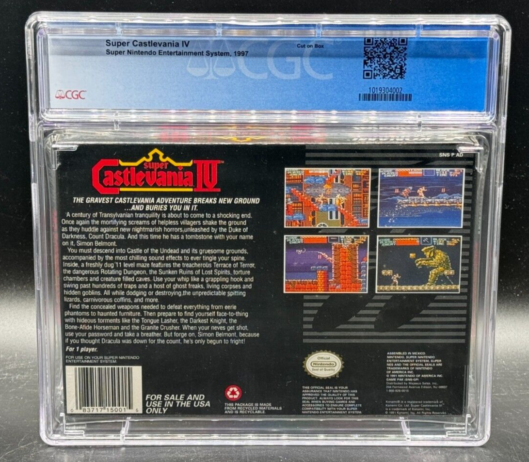 Super Castlevania IV KONAMO Majesco Sealed New CGC 8.5 A Graded
