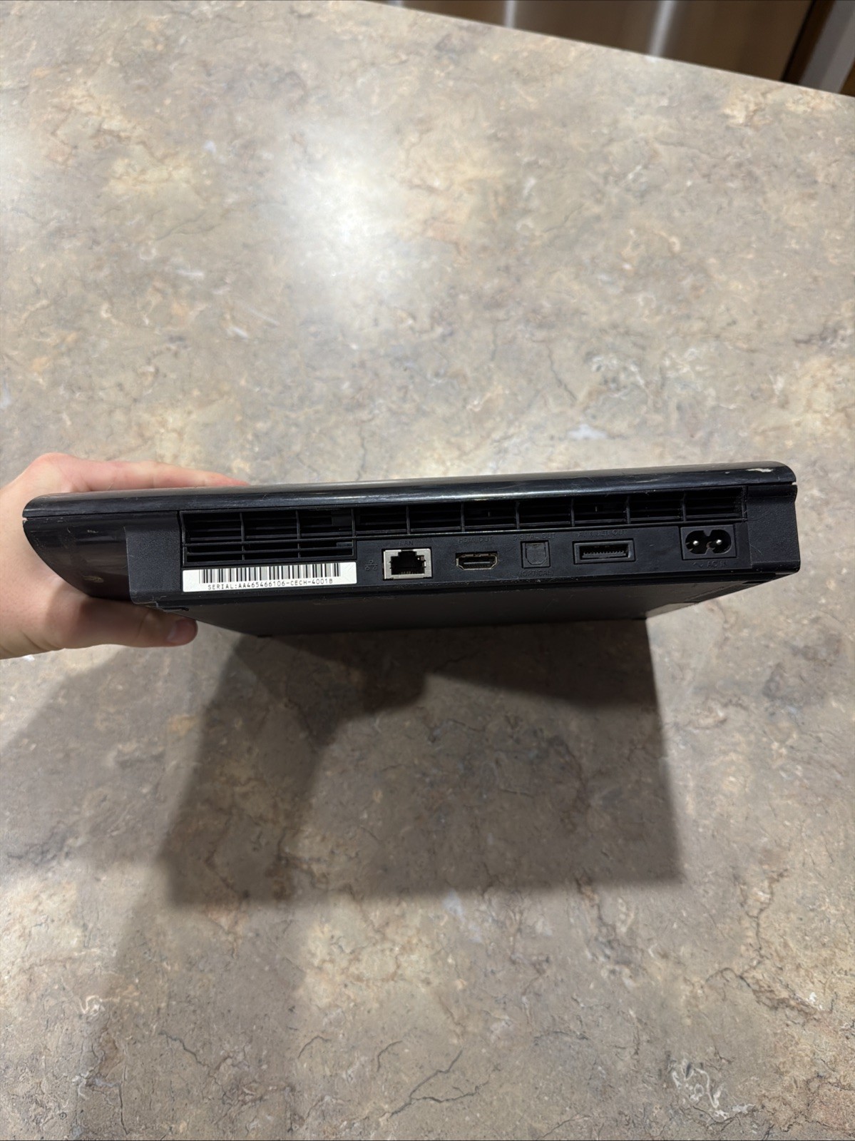 Sony PlayStation 3 PS3 Super Slim Black Console CECH-4001B Untested