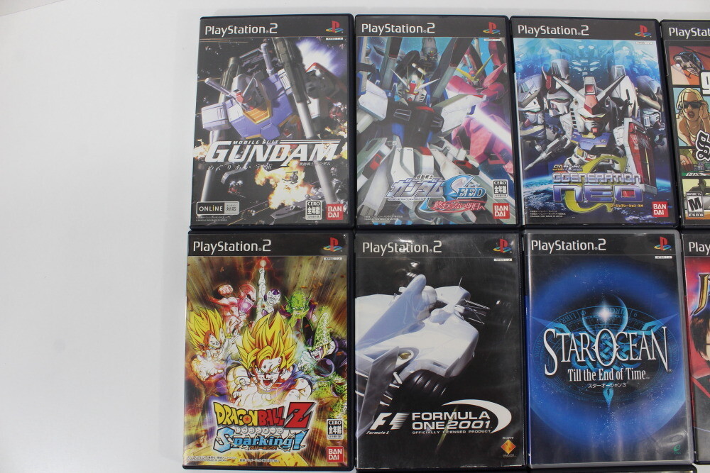 Lot 10 Popular Games Gundam GTA DBZ Naruto Star Ocean Phantasy Star PS2 Japan