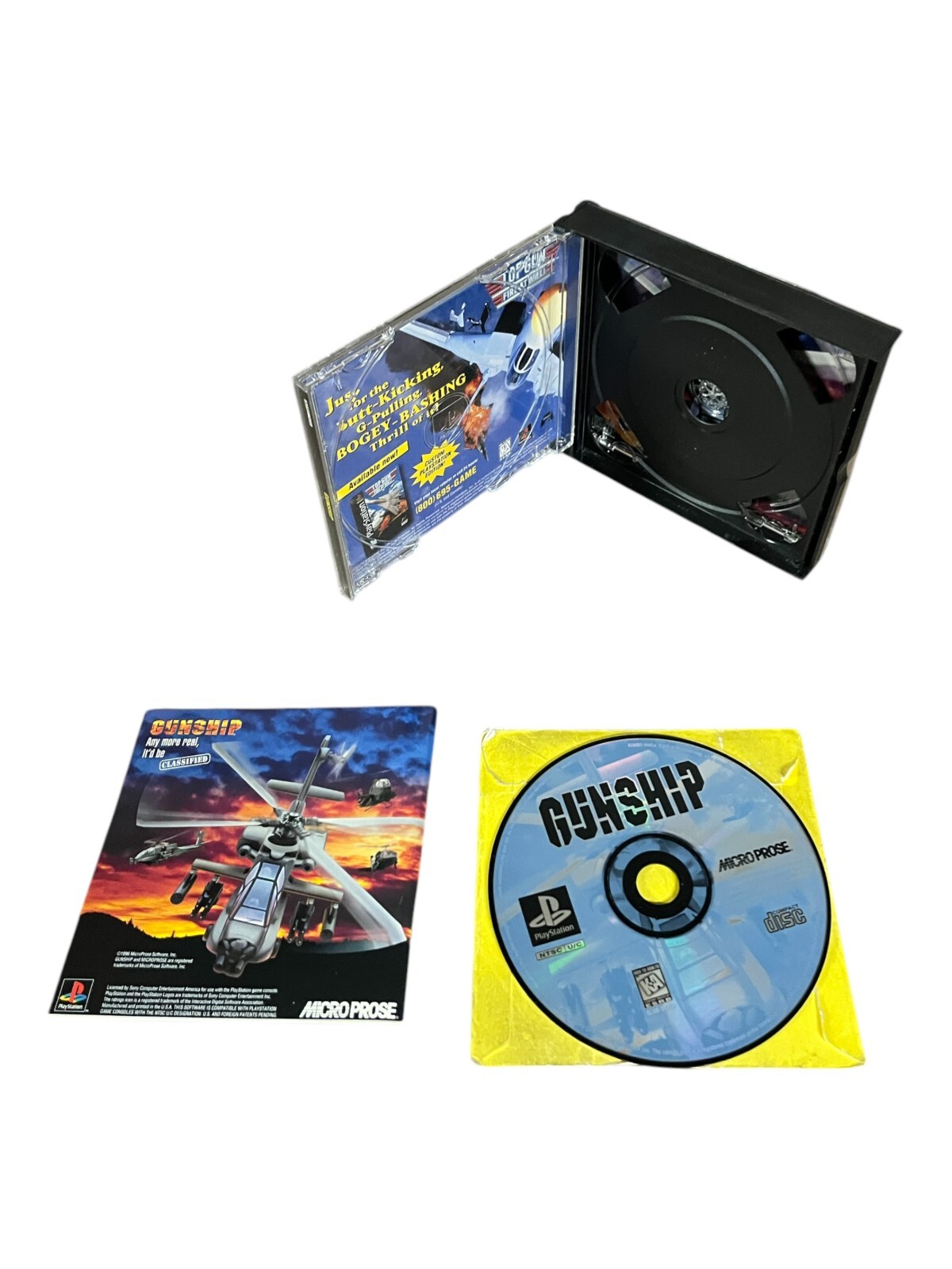 Sony PlayStation 1 PS1 CIB COMPLETE TESTED Gunship 1996