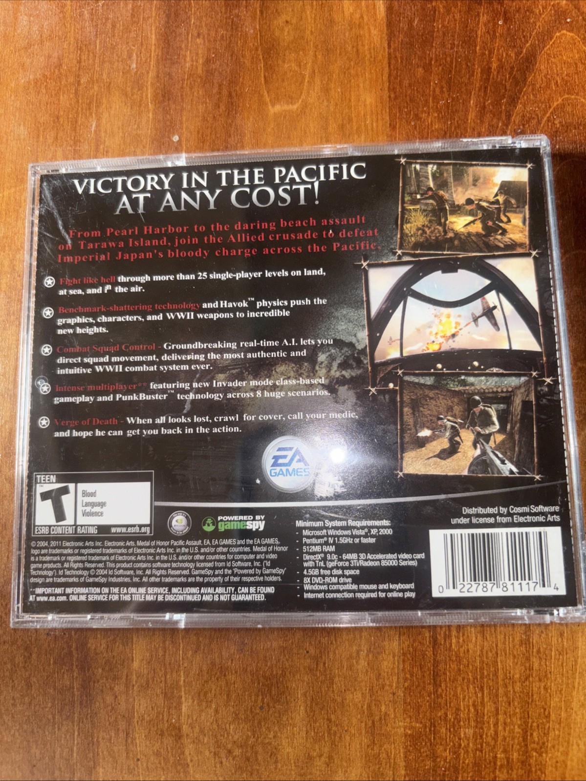 Medal of Honor Pacific Assault (IBM PC, Electronic Arts, 2004) KEY INCLUDED