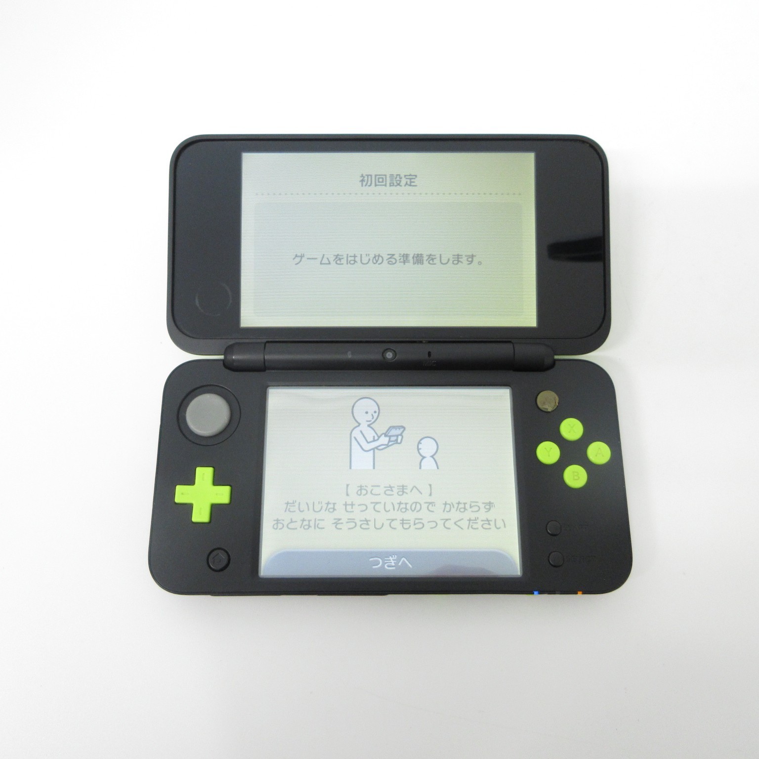 【Very Good】Nintendo New 2DS LL XL Black x Lime Console ONLY Japanese Ver. #Arr04