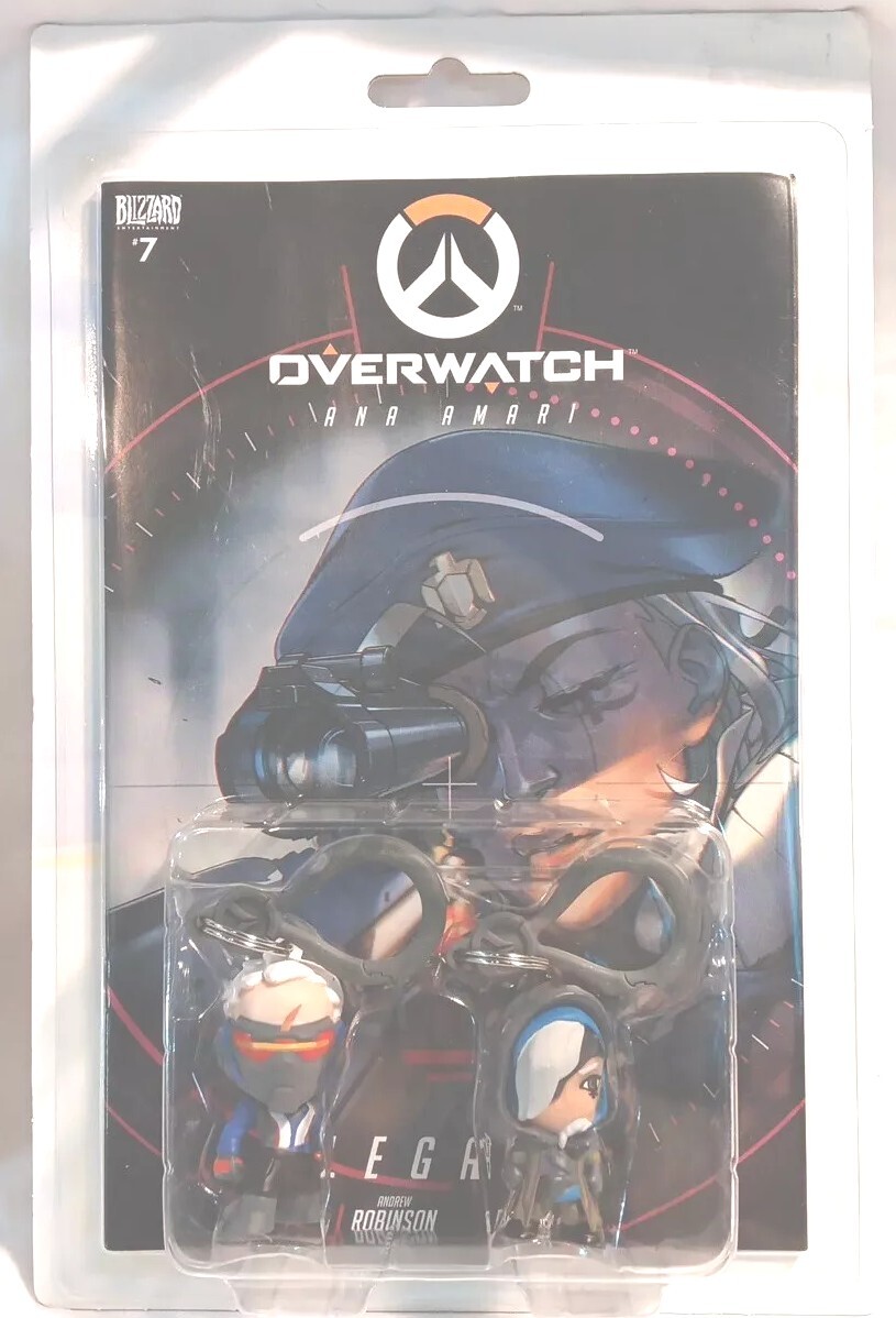 Overwatch Comic Book & Action Figure Backpack Hanger, New