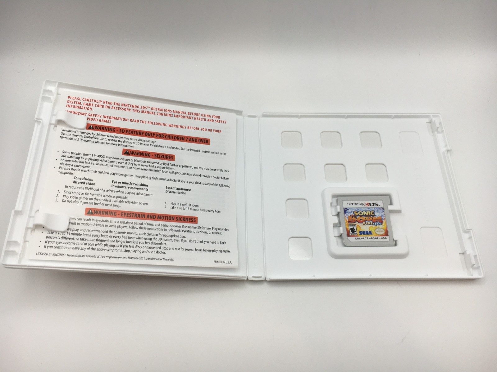Nintendo 3DS – Sonic Boom: Fire & Ice w/ Box (Works)