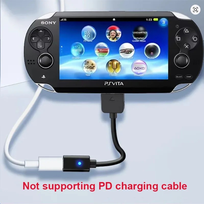 USB C Cable for Playstation Vita 1000 Controller Charging Adapter Type C