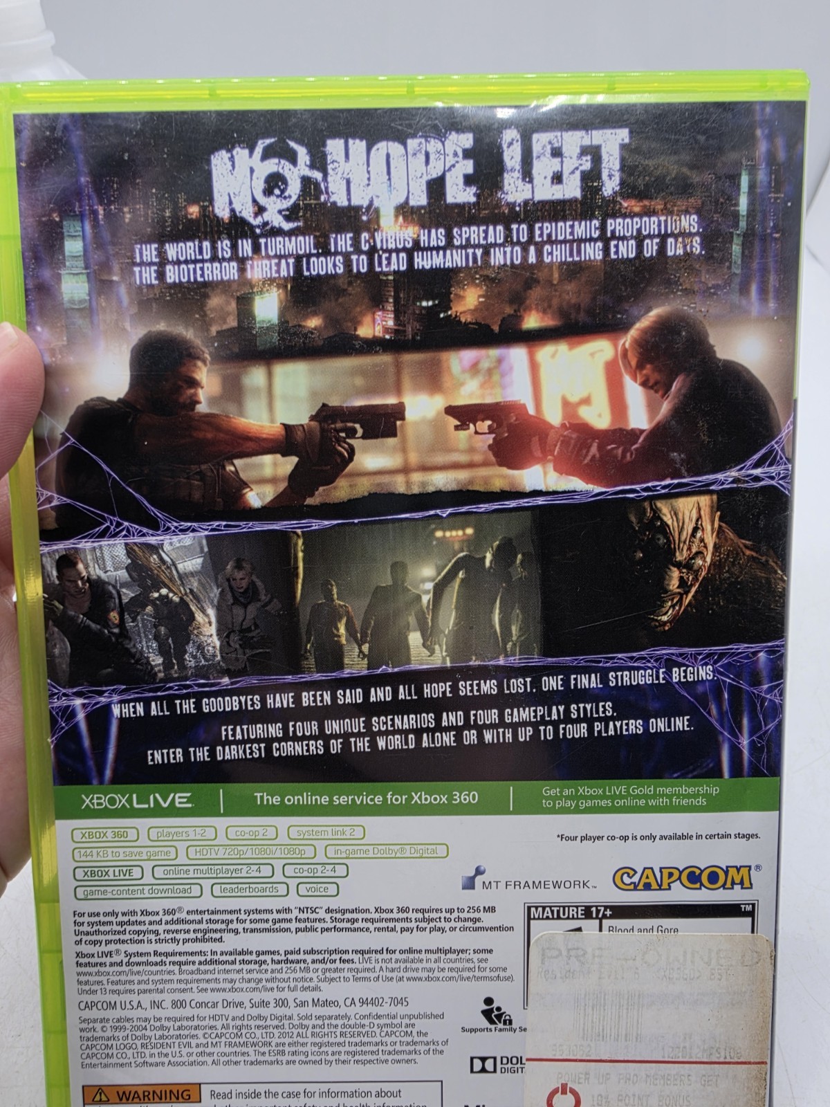 Resident Evil 6 Microsoft Xbox 360 Complete In Box With Manual CIB
