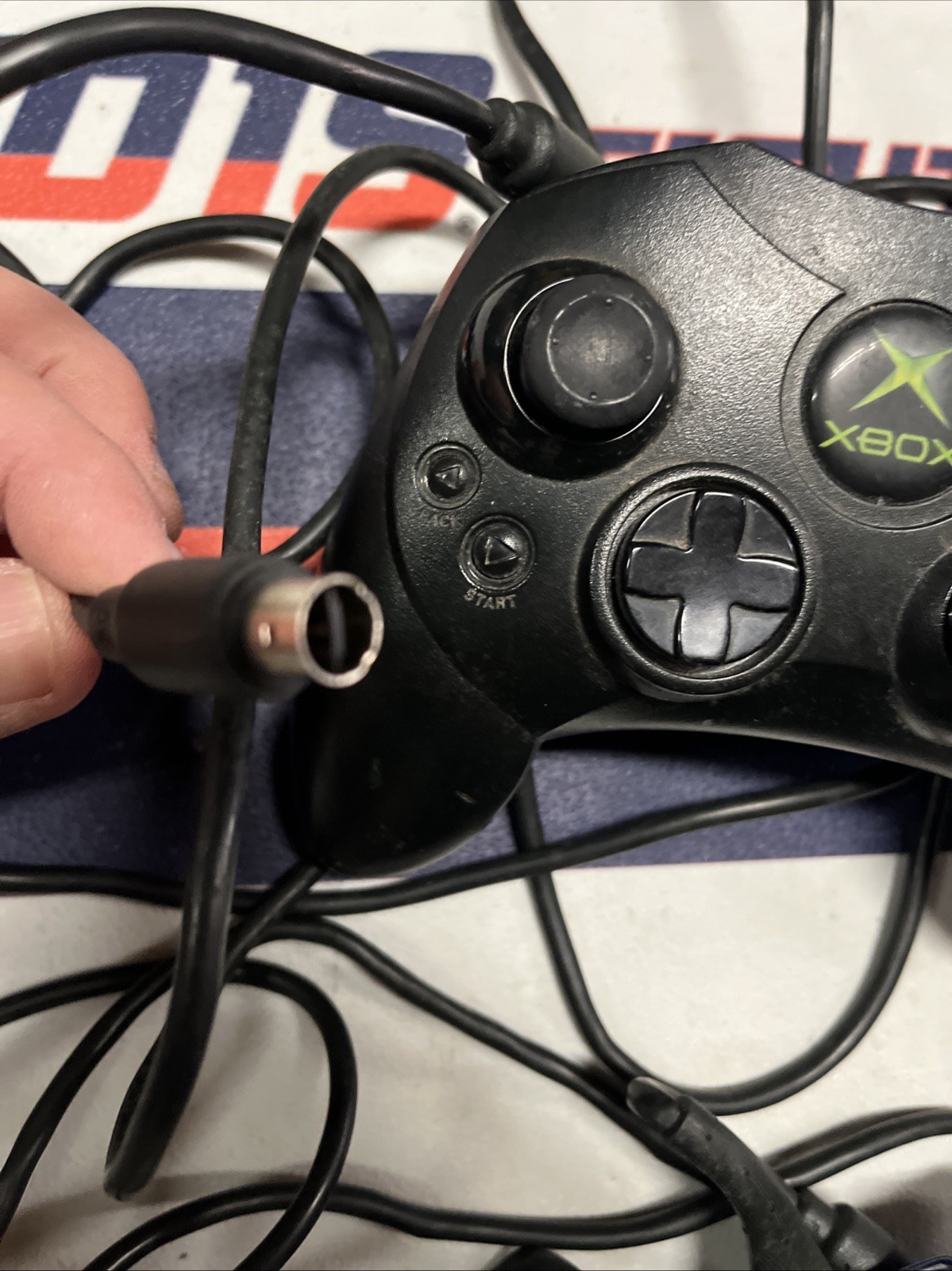 Original Xbox OEM Controller S Type Black X08-69873 + Mad Catz Turbo