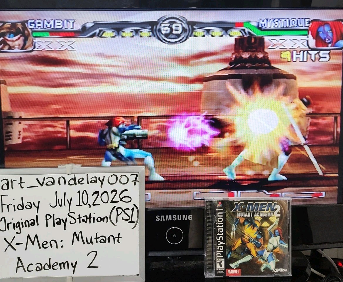 X-Men: Mutant Academy 2 (Sony PlayStation 1 PS1, 2001) CIB + Case Protector VGC