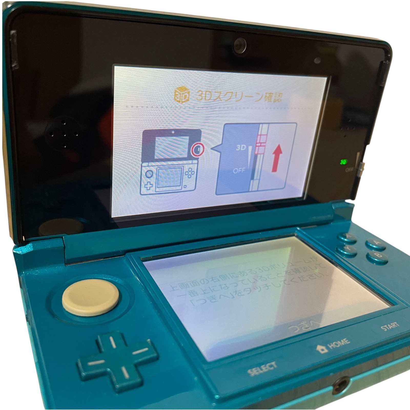 Nintendo 3DS Aqua Blue CTR-001 Console Tested Working Clean Screens Japan JPN
