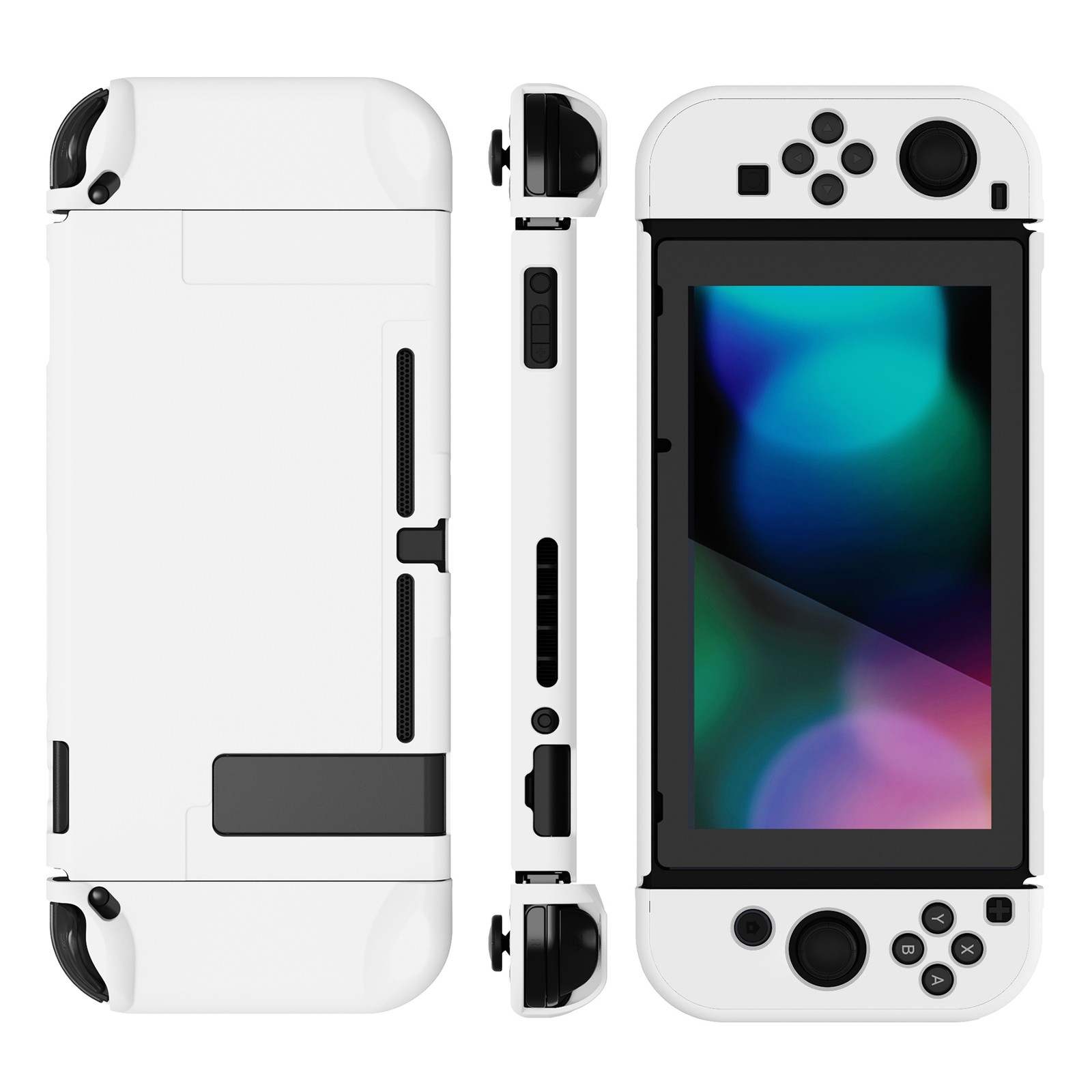 PlayVital Glossy Back Cover for Nintendo Switch Console NS Joycon Hard Shell