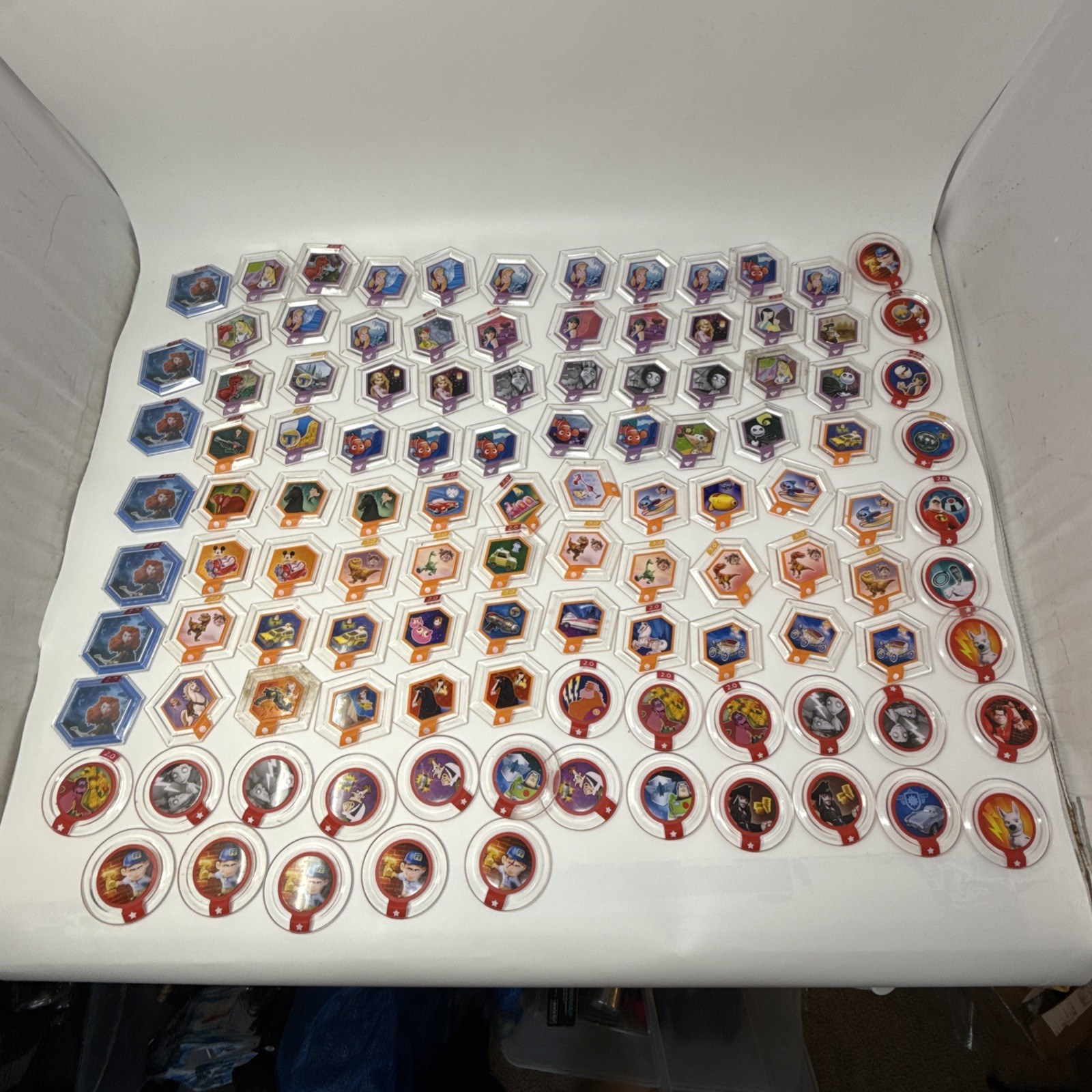 Lot Of 110 DISNEY INFINITY 2.0 3.0 Stitch Bolt Frankenweenie Brave Power Disc