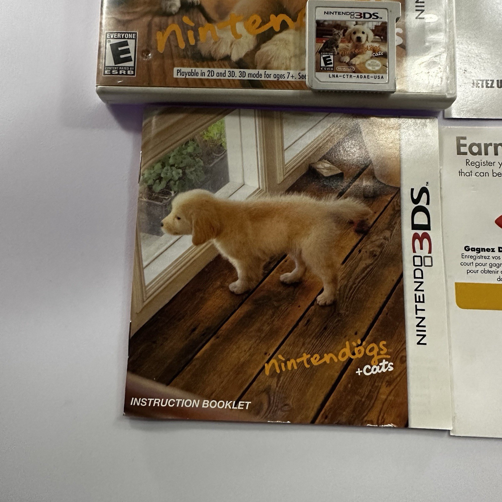 Nintendogs + Cats: Golden Retriever & New Friends (Nintendo 3DS) 2011 CIB Good