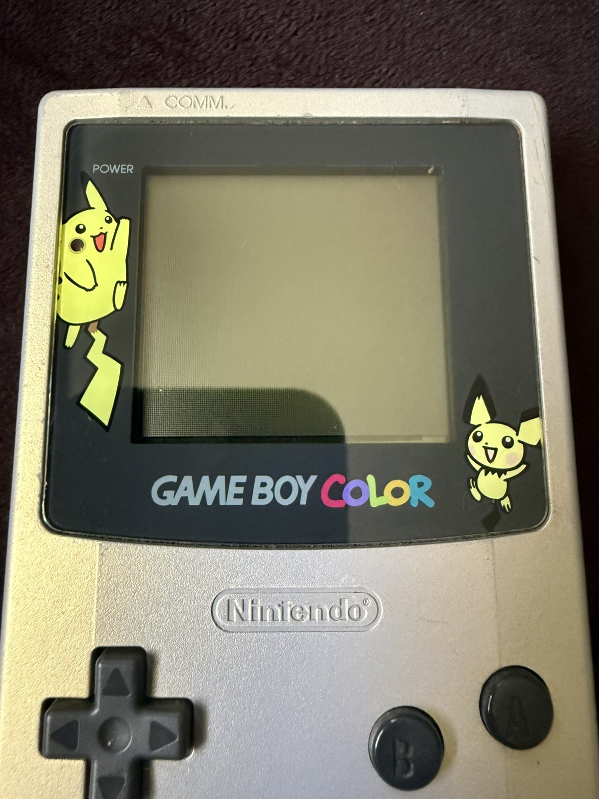 Nintendo Gameboy Color-Pokemon Gold/Silver Edition-TESTED- w/ Pelican Pwr Supply