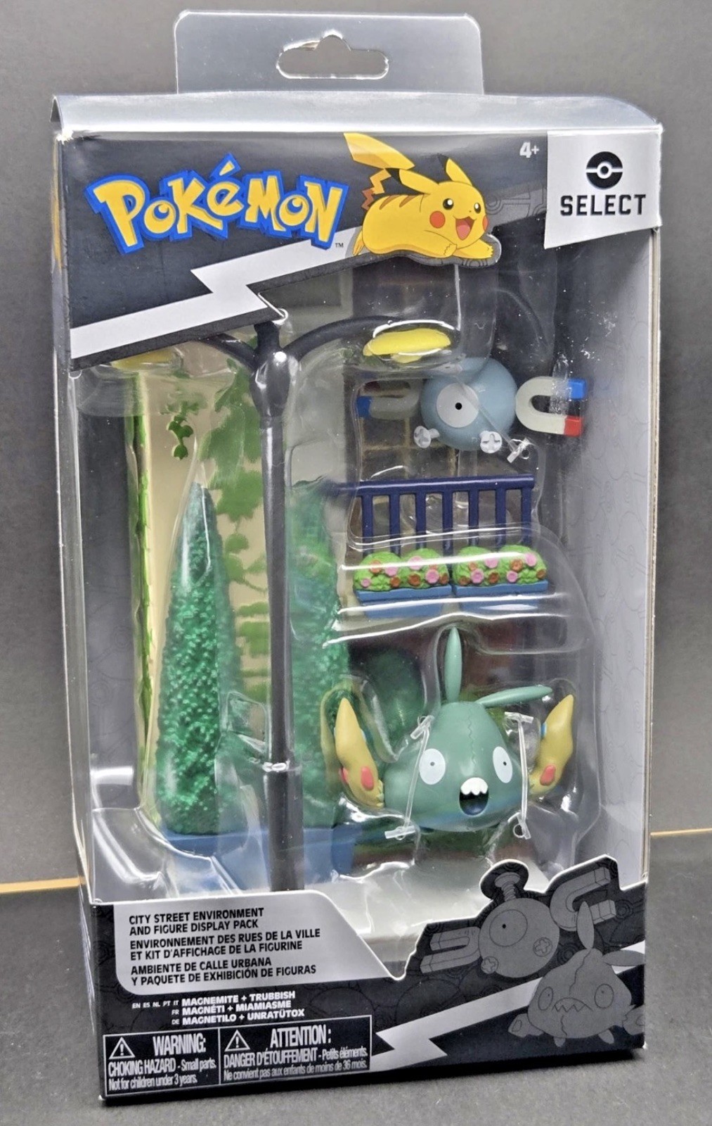 Pokemon Select Series 5 City Street Environment Pack w/ Magnemite & Trubbish !!!