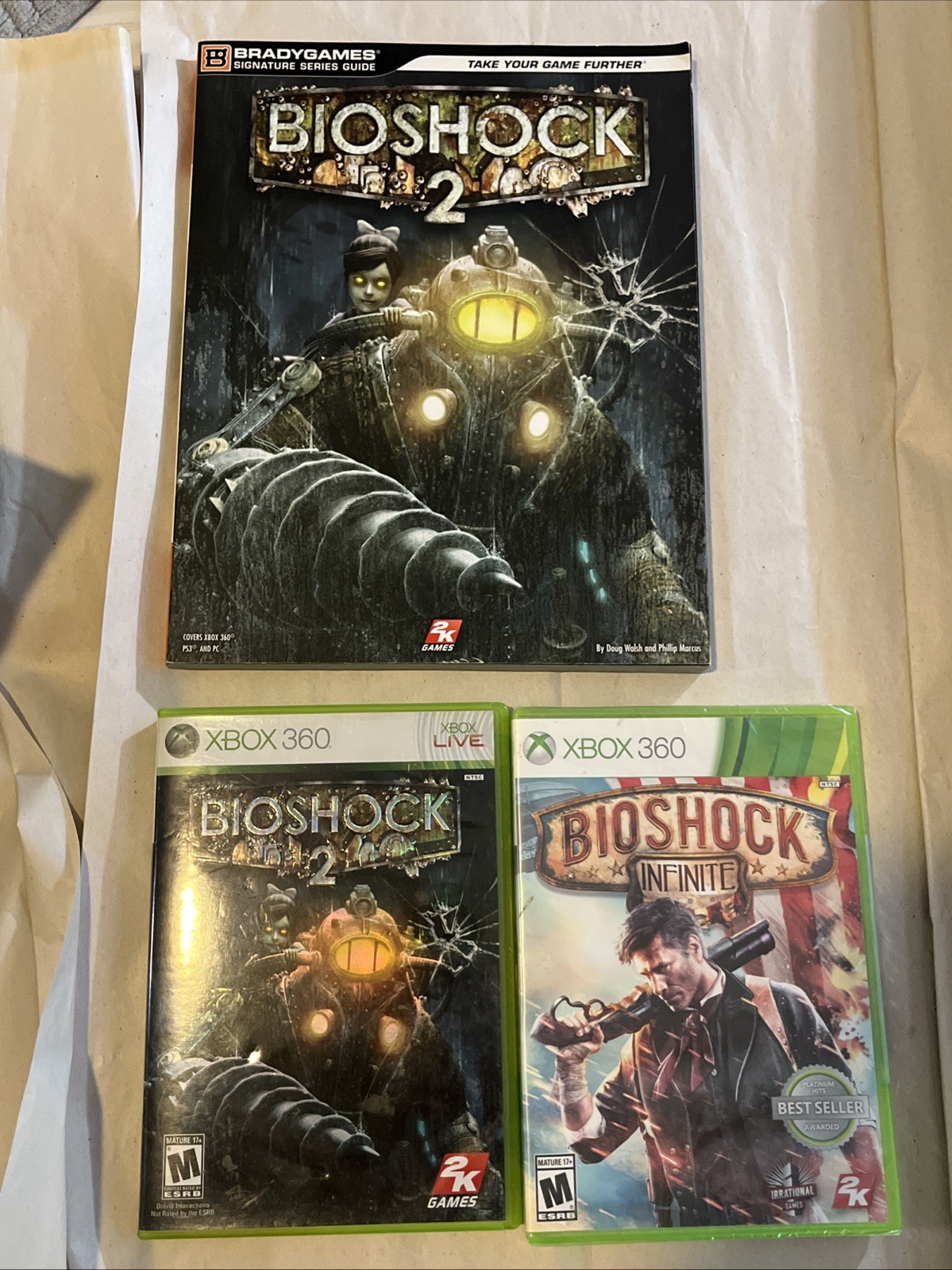 Bioshock 2 360 Game, Guide, and Factory Sealed Bioshock Infinite 360 Game-CIB