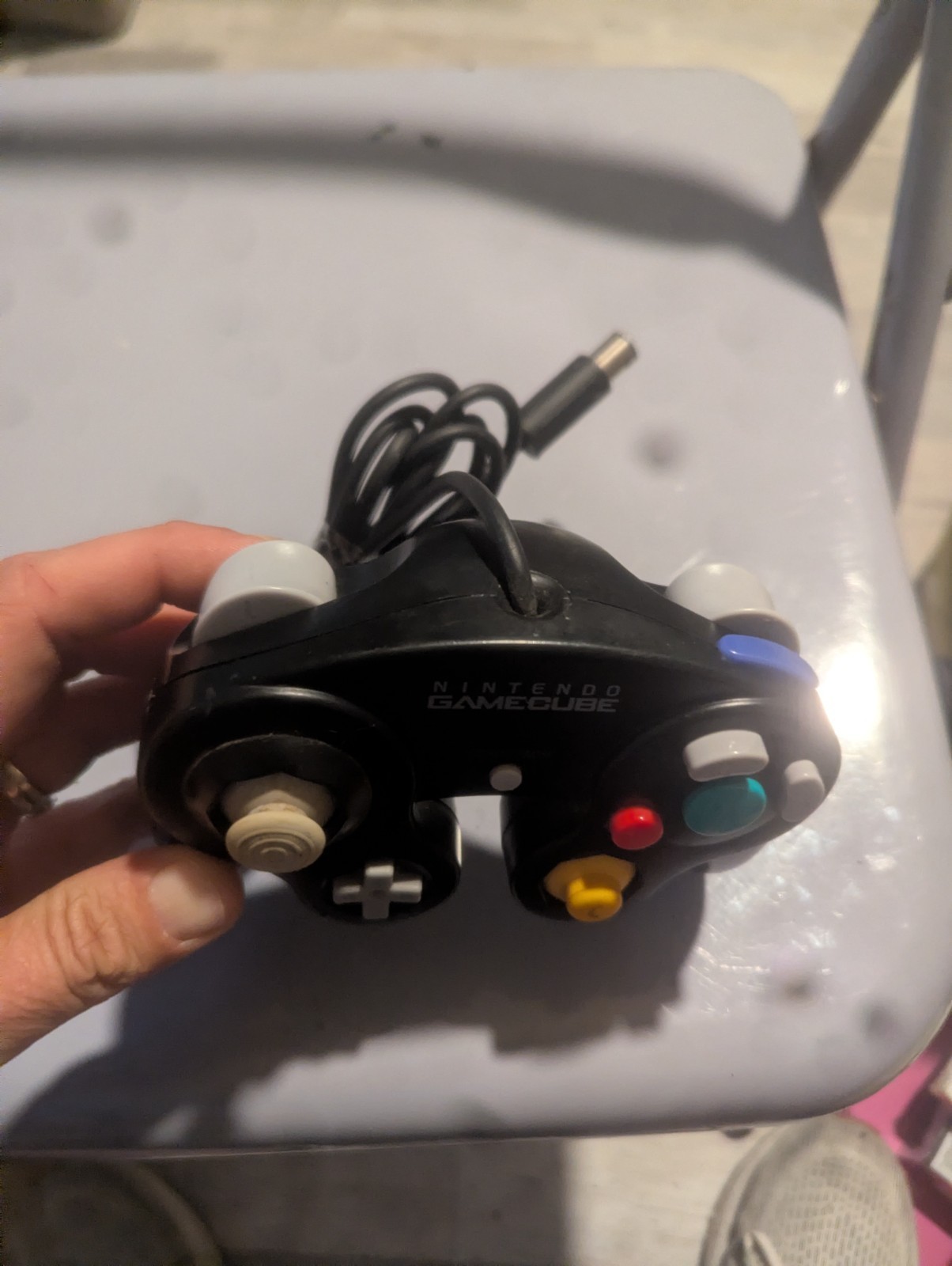 Nintendo GameCube OEM Black Controller Authentic DOL-003 Tested & Working