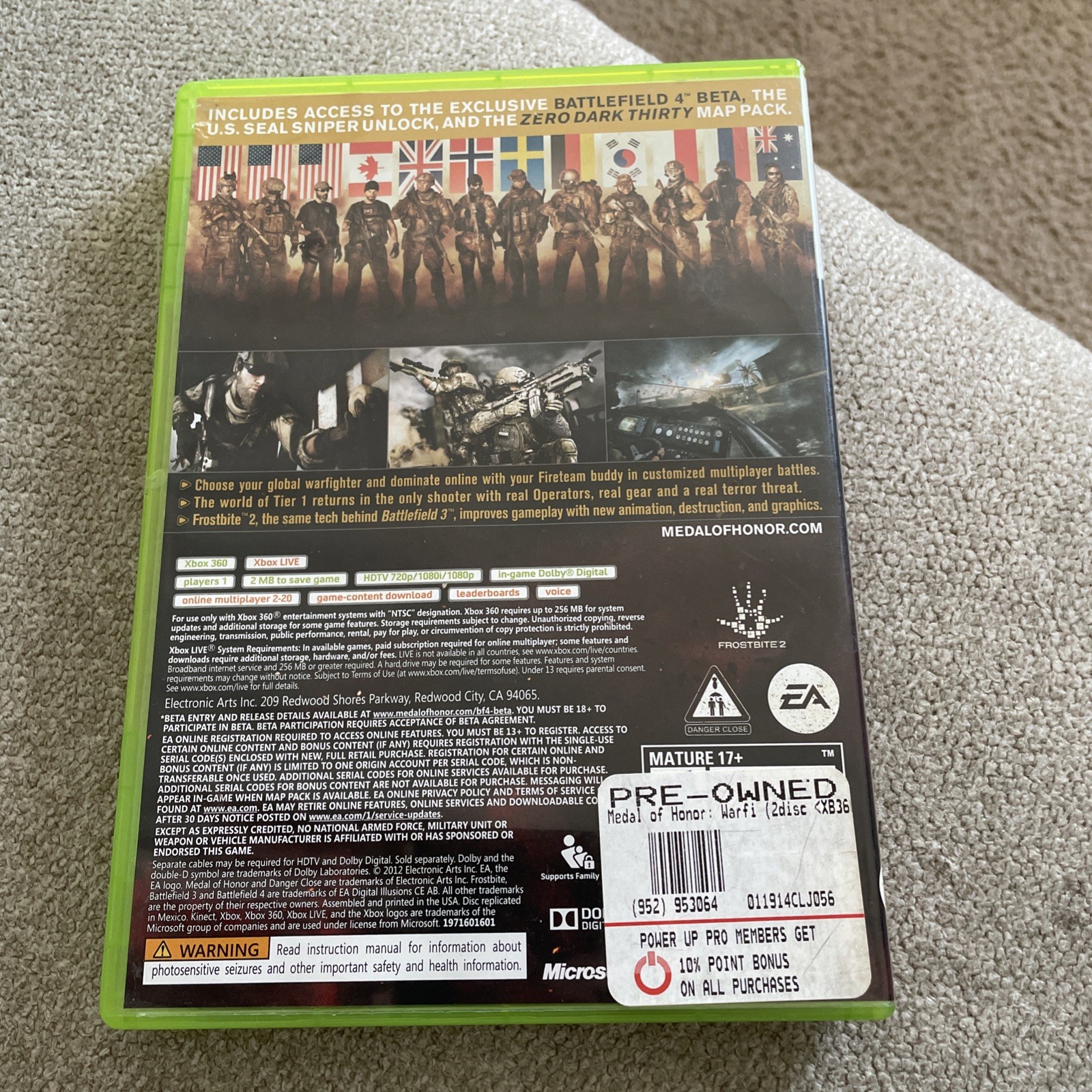 Medal of Honor Warfighter Limited Edition Xbox 360 Complete CIB Tested