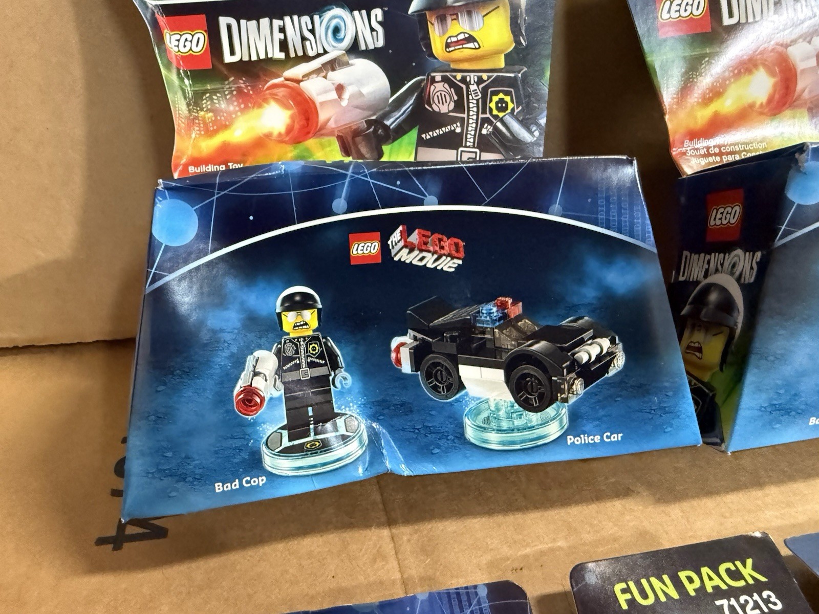 LOT 6 LEGO Dimensions The Lego Movie Bad Cop Fun Pack 71213 NEW Sealed DENT BOX