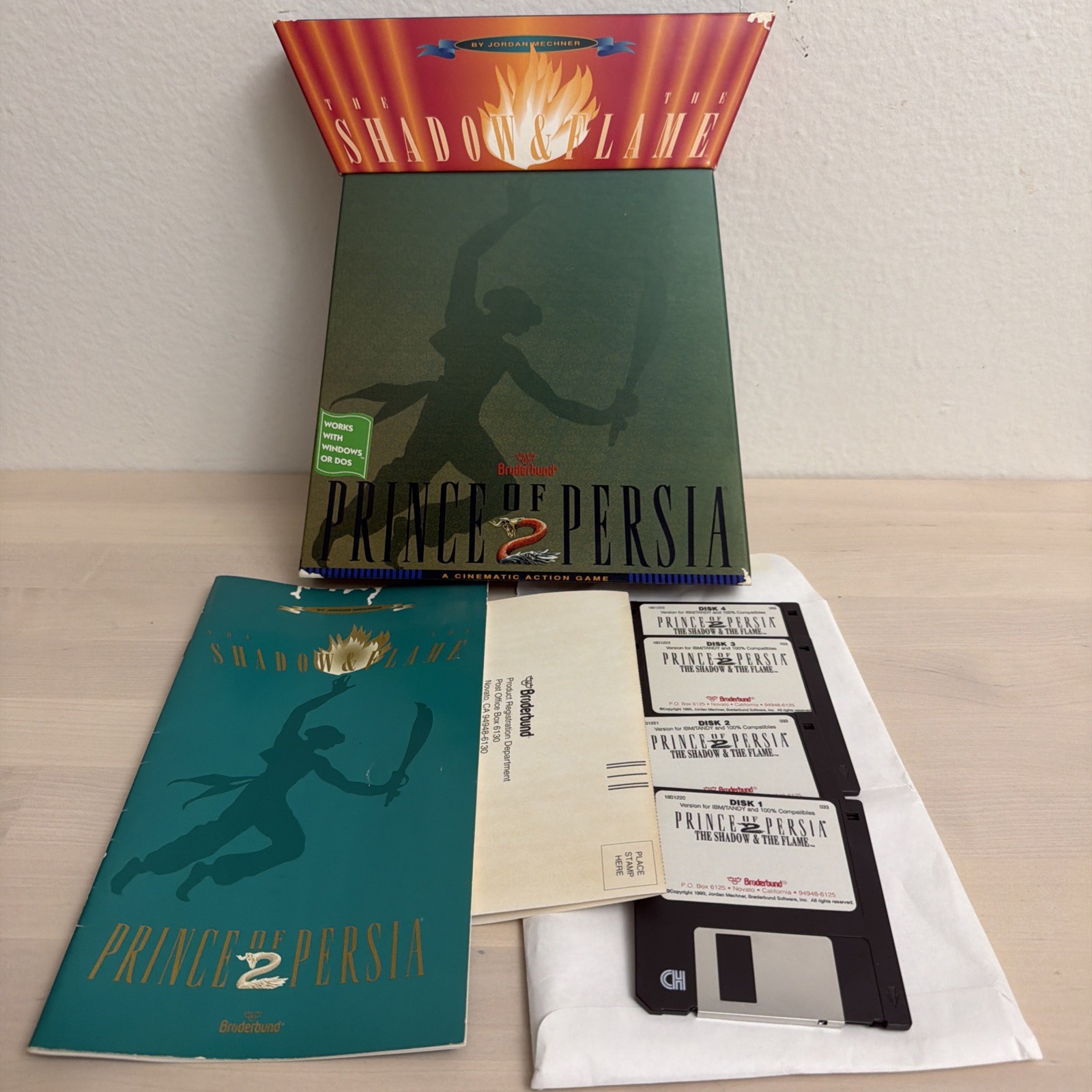 Prince of Persia 2: The Shadow and The Flame 1993 Broderbund 3.5” PC Trapezoid