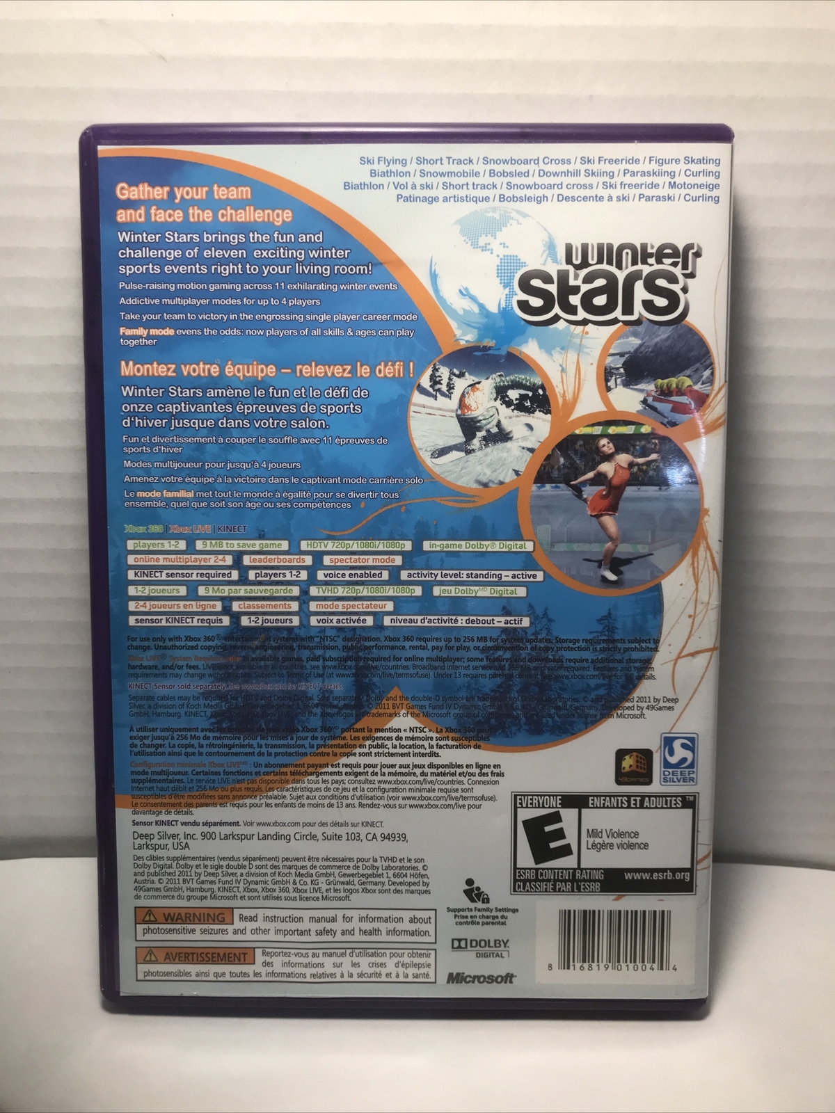 Winter Stars (Microsoft Xbox 360, 2011) – No Manual