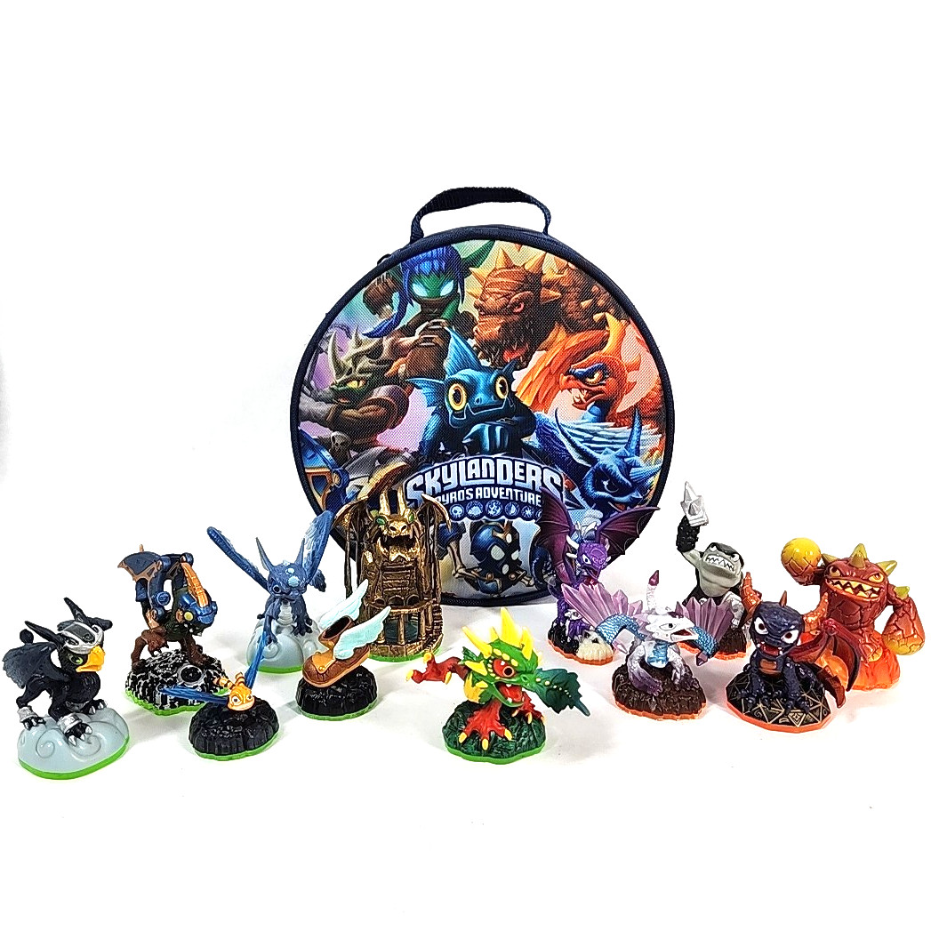 Skylanders Spyro’s Adventure & Giants Lot 12 Figures Travel Case Bag