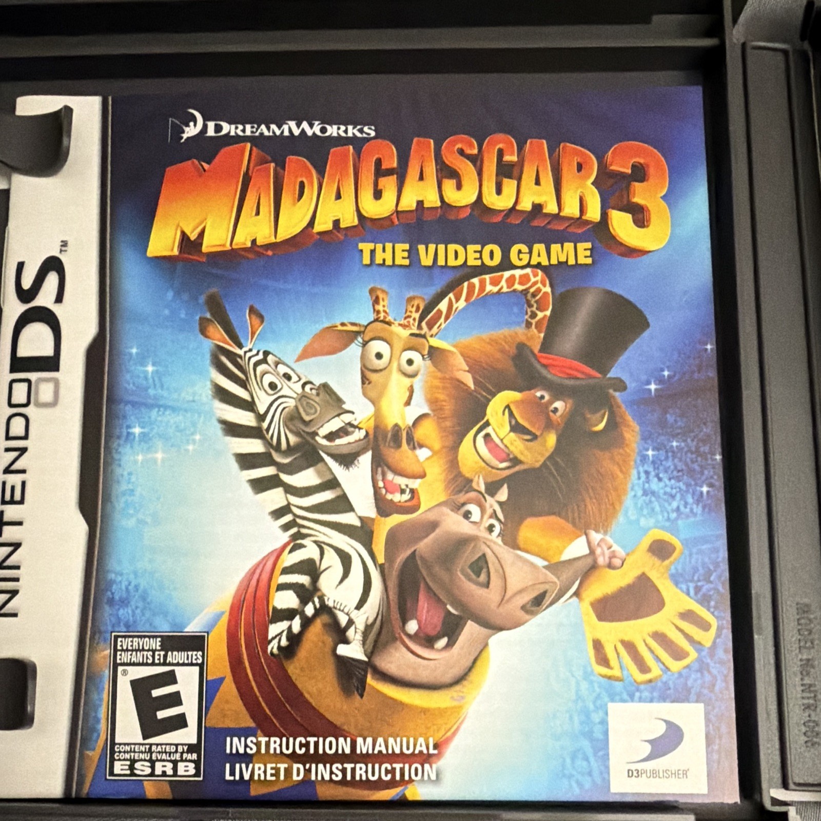 D3Publisher Madagascar 3: The Video Game Nintendo DS w/ Manual E NTSC-U/C