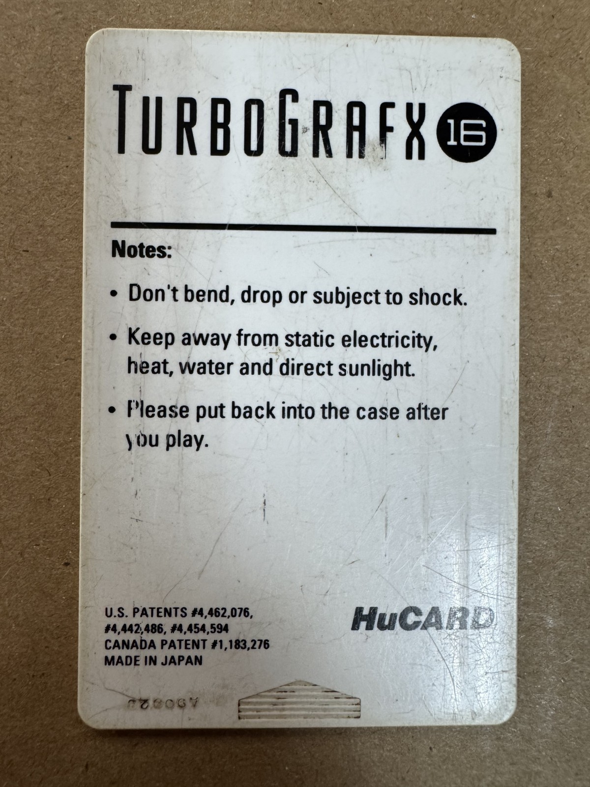 China Warrior for Turbo Grafx 16 Cart Only Great Shape