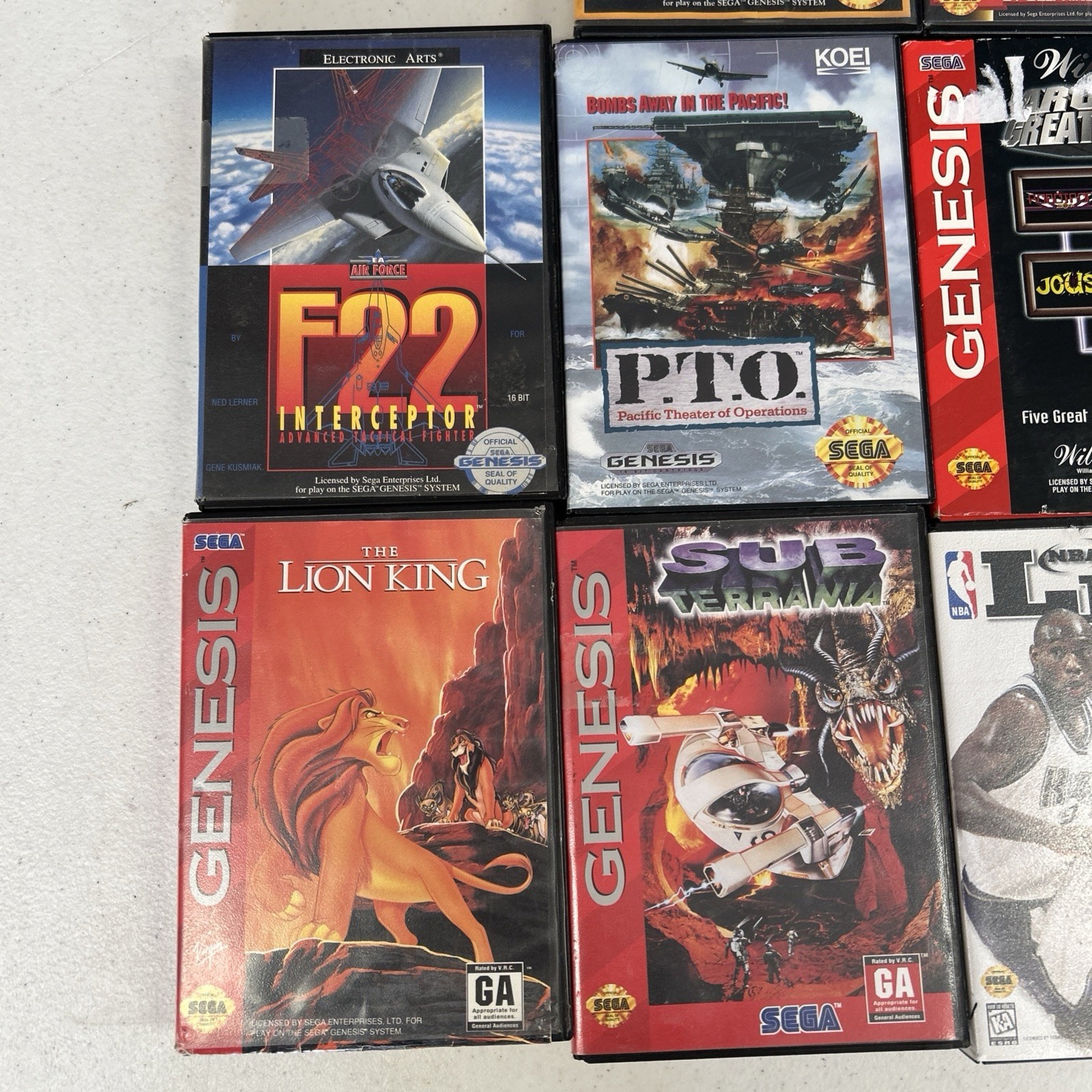 Lot Of 10 Sega Genesis Video Games PTO Shaq Fu Lion King