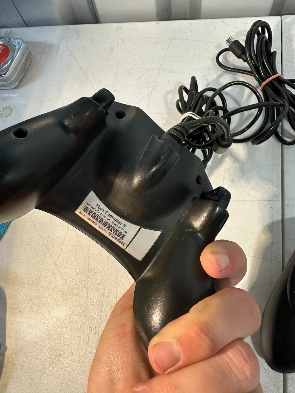 Lot of 2 Microsoft Xbox Controller S Wired Gamepad X08-69573 Bundle WORKING