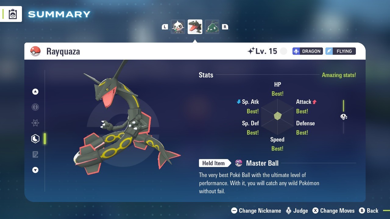 Choose Low Level Legendary Pokemon Shiny or Non-Shiny Legendaries Legends Z-A ZA