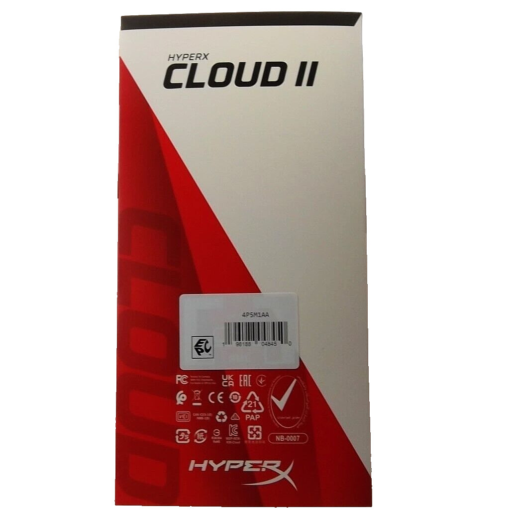 HyperX Cloud II Gaming Headset Wired PC PS5 PS4 Xbox Series X Red NEW