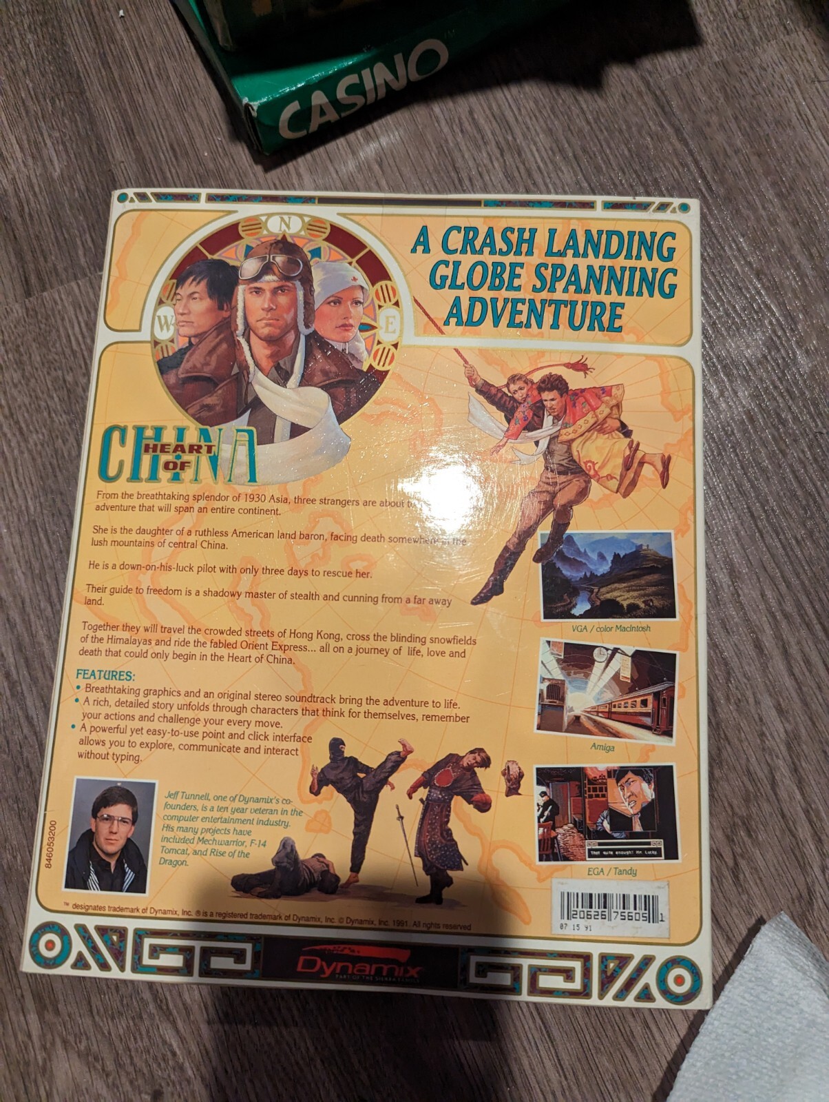 Heart of China (IBM PC Disk Box 5.25 inch MS DOS Box Game, 1991) – still sealed