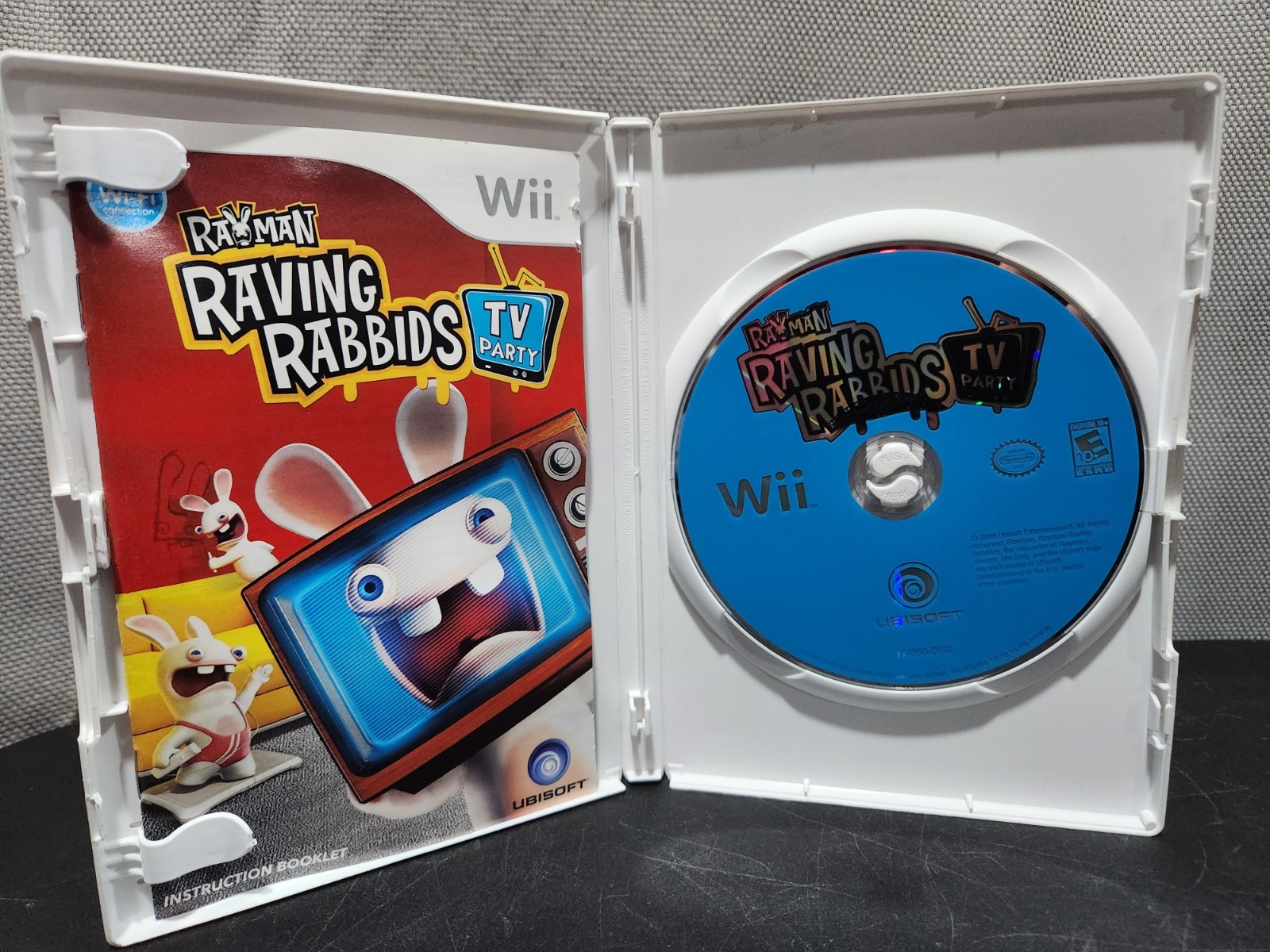 Rayman Raving Rabbids: TV Party (Nintendo Wii, 2008) CIB Clean Tested Working !!