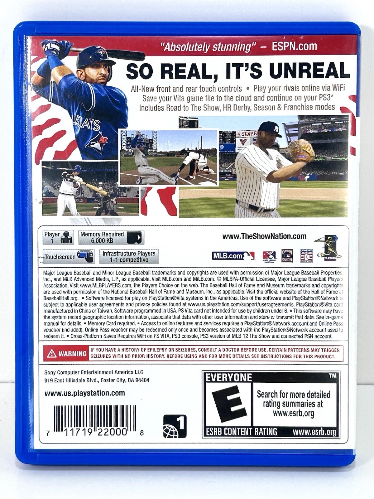 MLB 12: The Show (Sony Playstation Vita, 2011) PSV Complete Tested Works CIB