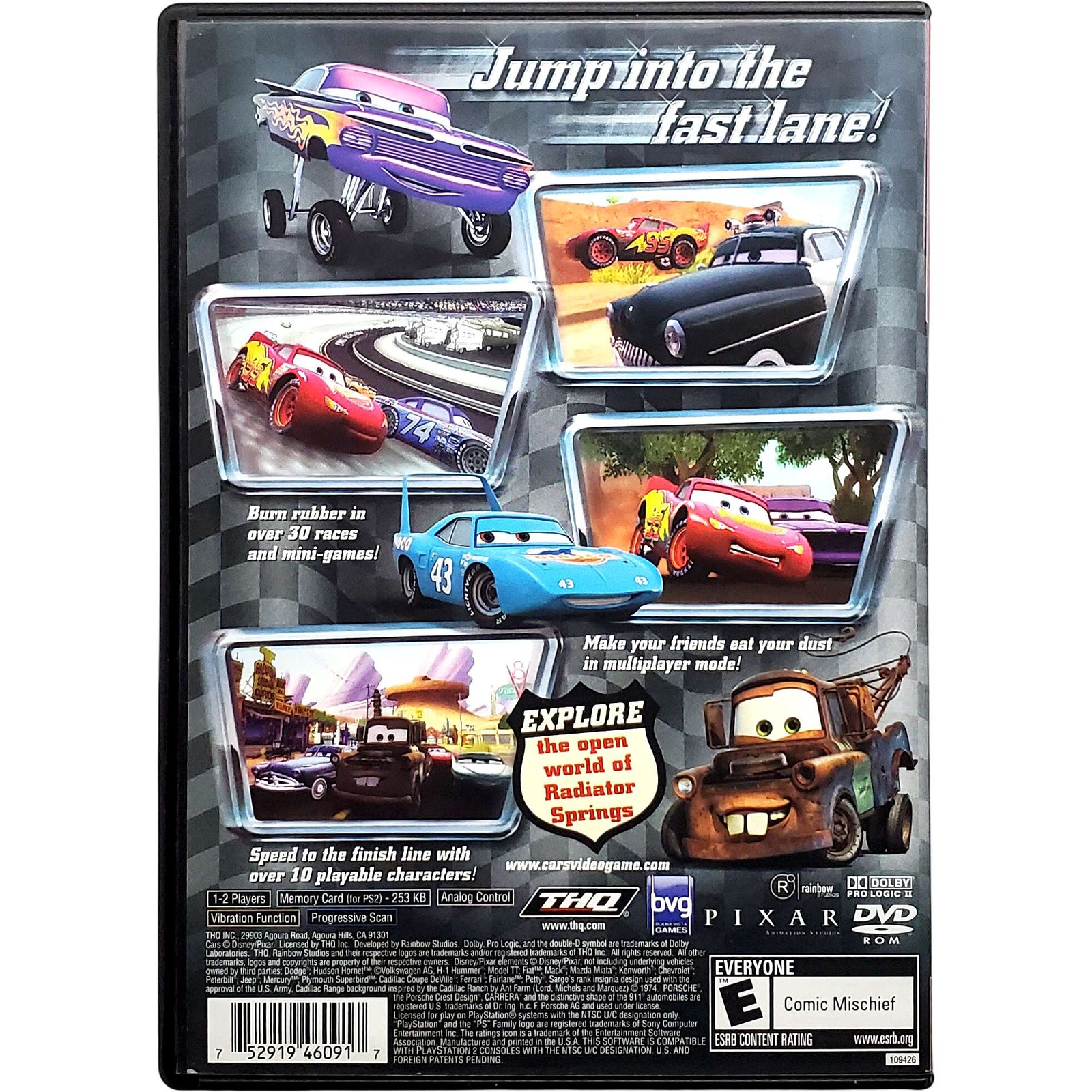 Cars Greatest Hits – Sony Playstation 2 PS2 Tested 1Y Guarantee