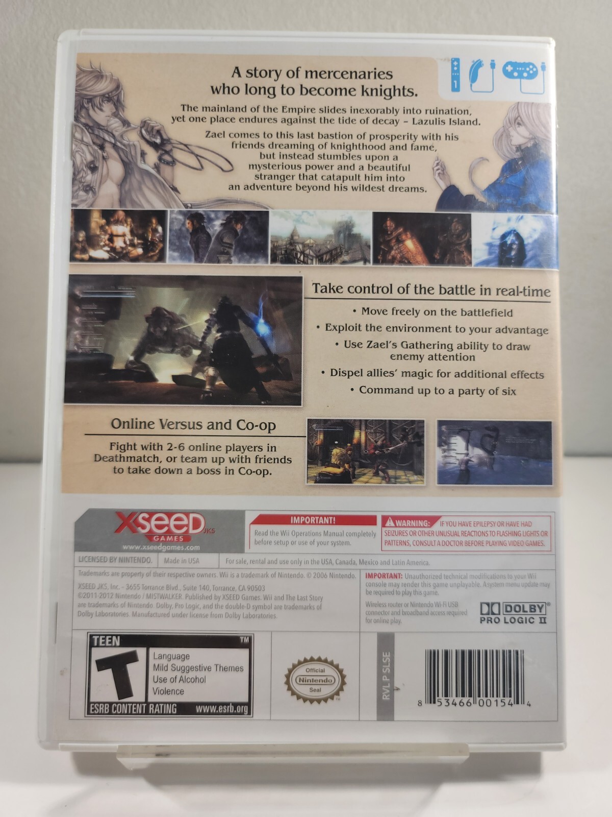 The Last Story (Nintendo Wii, 2012) Complete With Manual And Case