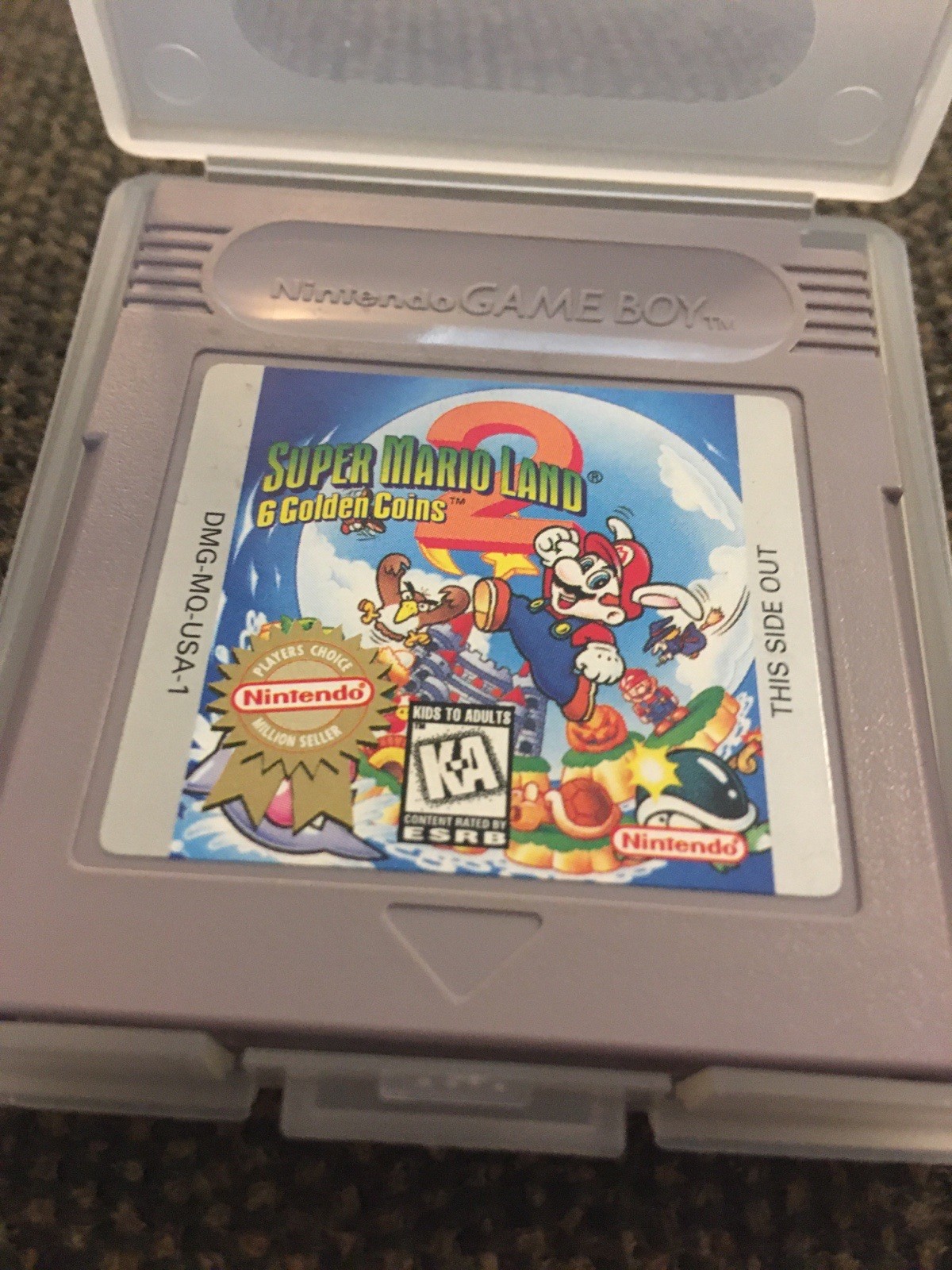 Super Mario Land 2 6 Golden Coins Game Boy Nintendo Players Choice w/Case Tested