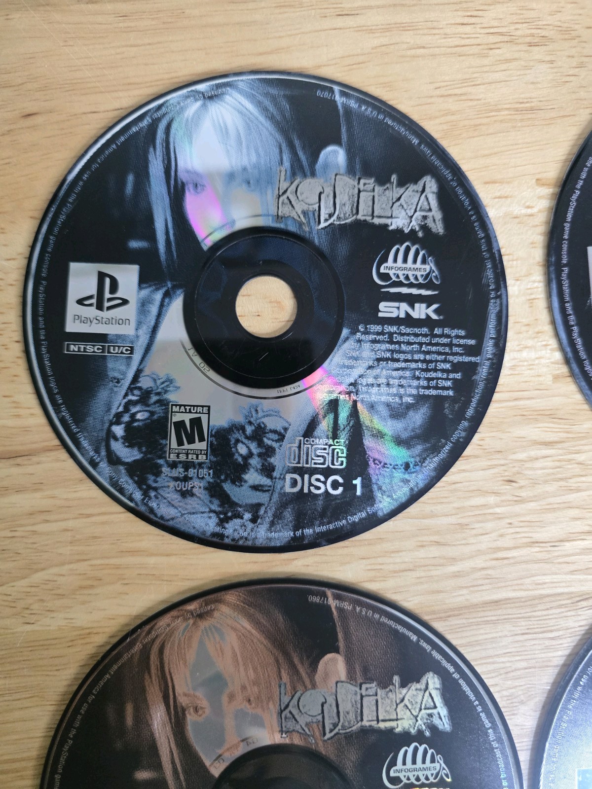 Sony PS1 Playstation Koudelka Disc Only 1, 2, 3, 4